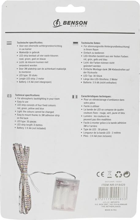Image du produit Benson Electric Bande LED (RGB, 200 cm, Intérieur)