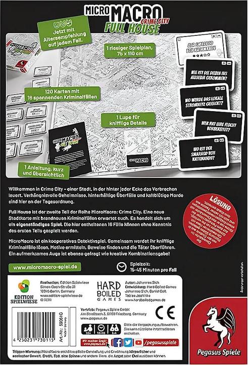 Immagine prodotto Edition Spielwiese MicroMacro: Crime City 2 - Full House (Tedesco, 1 - 4 Giocatori)