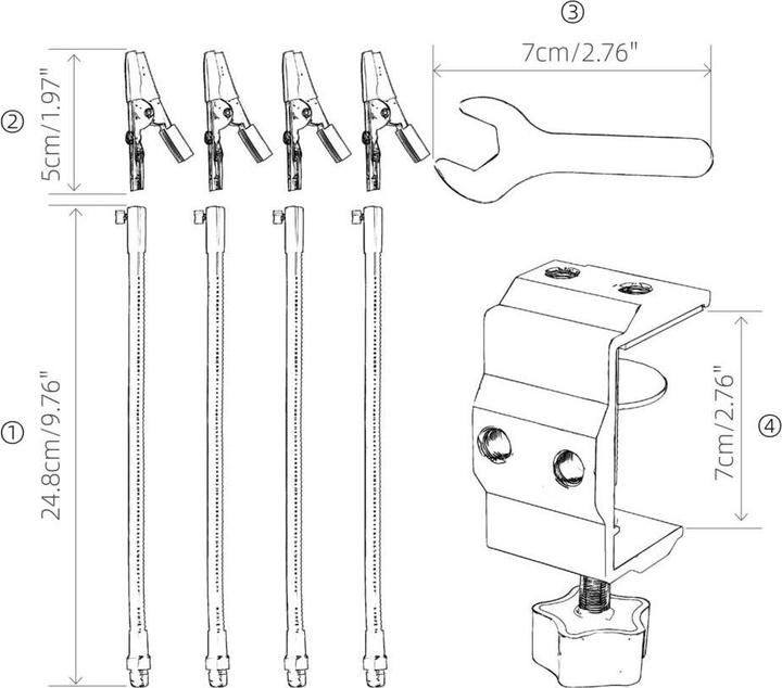 Produktbild Toolcraft TC-WAC-4C Platinenhalter 1 Stück (L x B x H) 116 x 45 x 63.5 mm (Platinenhalter)