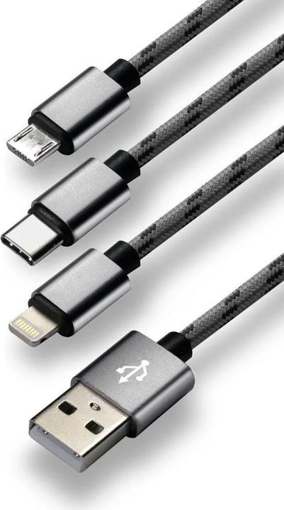 Image du produit Everactive USB A - Lightning, USB type C, Micro USB B (1.20 m, USB 2.0, 100 W)