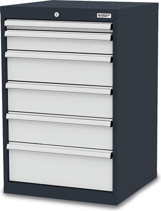 Produktbild Werkzeugstore24 Schubladenschrank Schubladen: 1 x 50 1 x 100 3 x 150 1 x 200 B x T x H 600 x 575 x 920 mm - -100200 (60 cm, 92 cm)