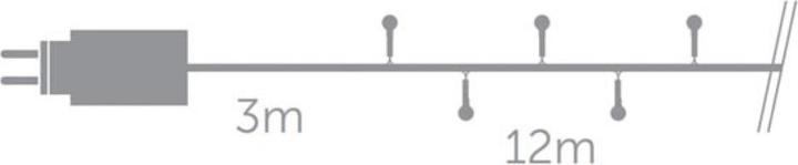 Light Creations Cherry Light LED - 12 m - 120 rote Lampen - gr?nes Kabel - 24 V (12 m)