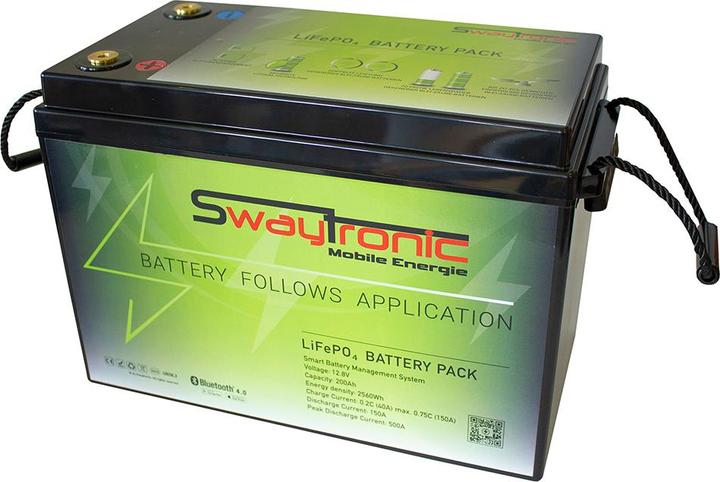 Produktbild Swaytronic LiFePO4 Speicherbatterie 12.8V 200Ah U (12.80 V, 200 Ah)