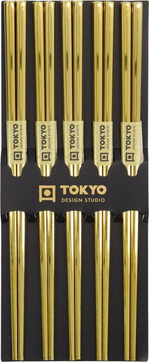 Tokio Design Tokyo Design Studio - Essstäbchen 5er Set Stainless Steel gold