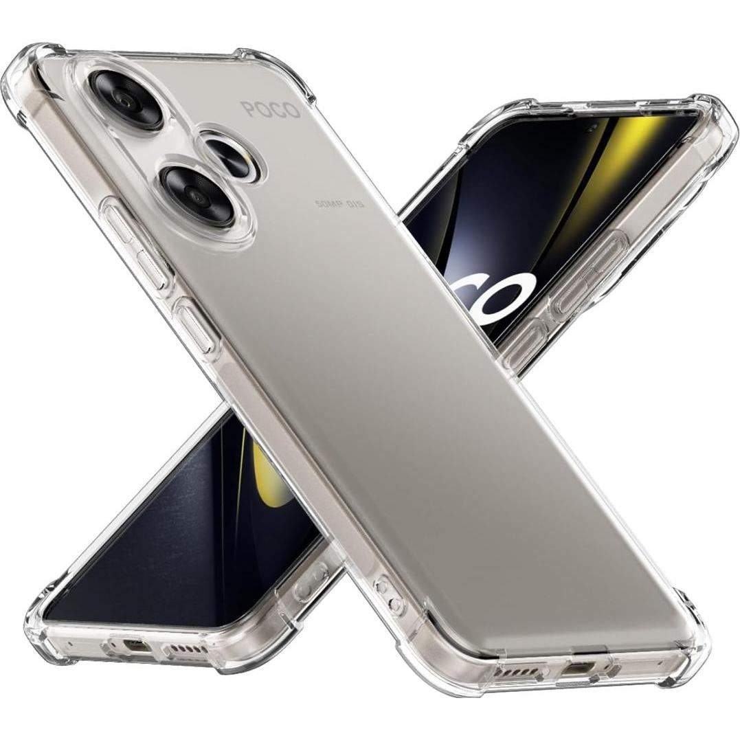 Screenguard Xiaomi Poco F6 Hülle Crystal Soft Airbag Bumper (Xiaomi Poco F6), Smartphone Hülle, Transparent
