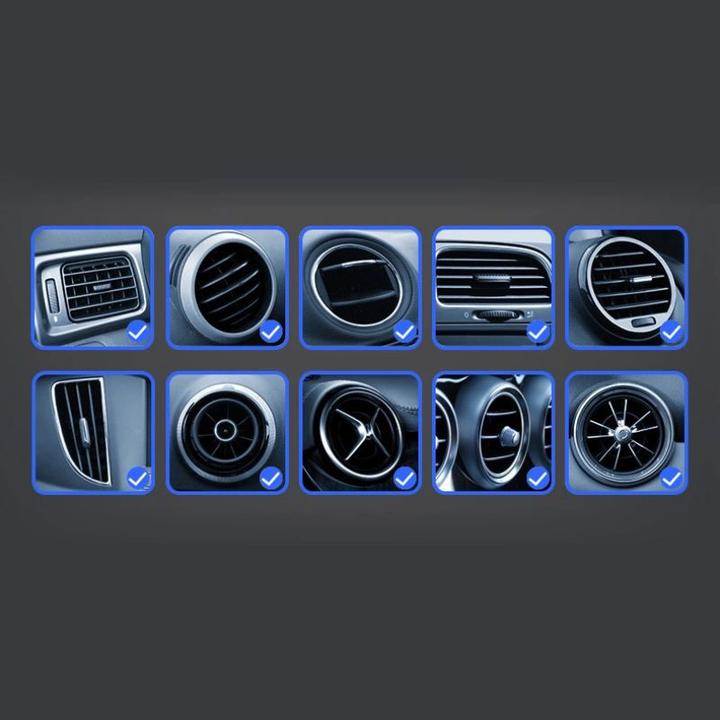 Actual product image Hurtel Gravity smartphone car holder, black air vent grille (YC08)