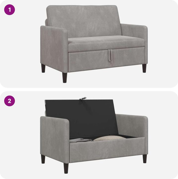 Produktbild vidaXL Sofa mit Stauraum (2-Sitzer)
