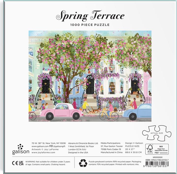 Immagine prodotto Abrams & Chronicle Puzzle da 1000 pezzi Joy Laforme Spring Terrace (1000 pezzi)