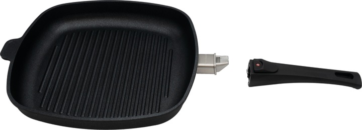 Immagine prodotto Swiss Diamond Bistecchiera con manico removibile XD + induzione Ø 28 cm (Padella grill, Alluminio pressofuso)