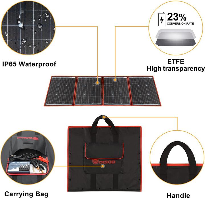 Produktbild Dokio Solarpanel-Kit (160 W, 4.10 kg)