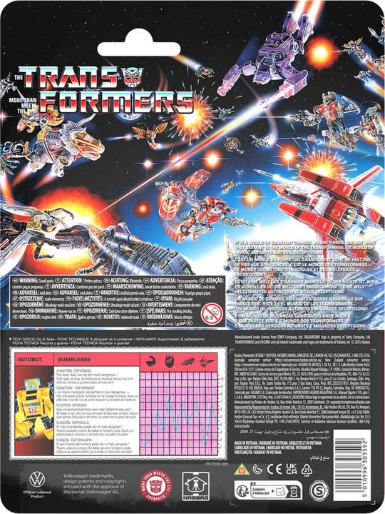 Actual product image Hasbro The Transformers Retro G1 Action Figure Autobot Bumblebee 12 cm