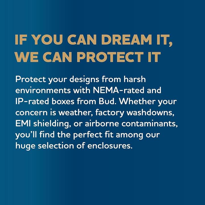 Actual product image Bud Industries NBA-10142 Stijl A Kunststof Binnen Doos, Outdoor, Opaque, 1