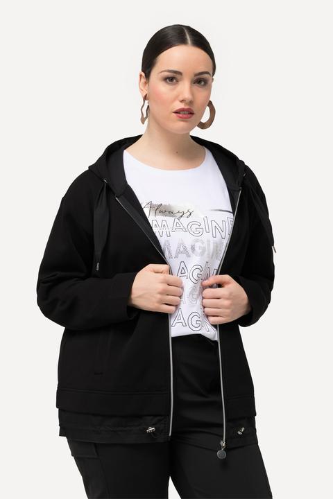 Image du produit Ulla Popken Veste à capuche, cordon de serrage, double ourlet (46, 48)