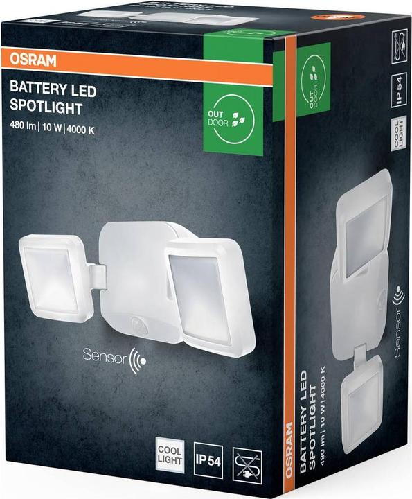 Produktbild Osram Battery LED Spotlight Double 10W 4000K IP54 White (480 lm, IP54)