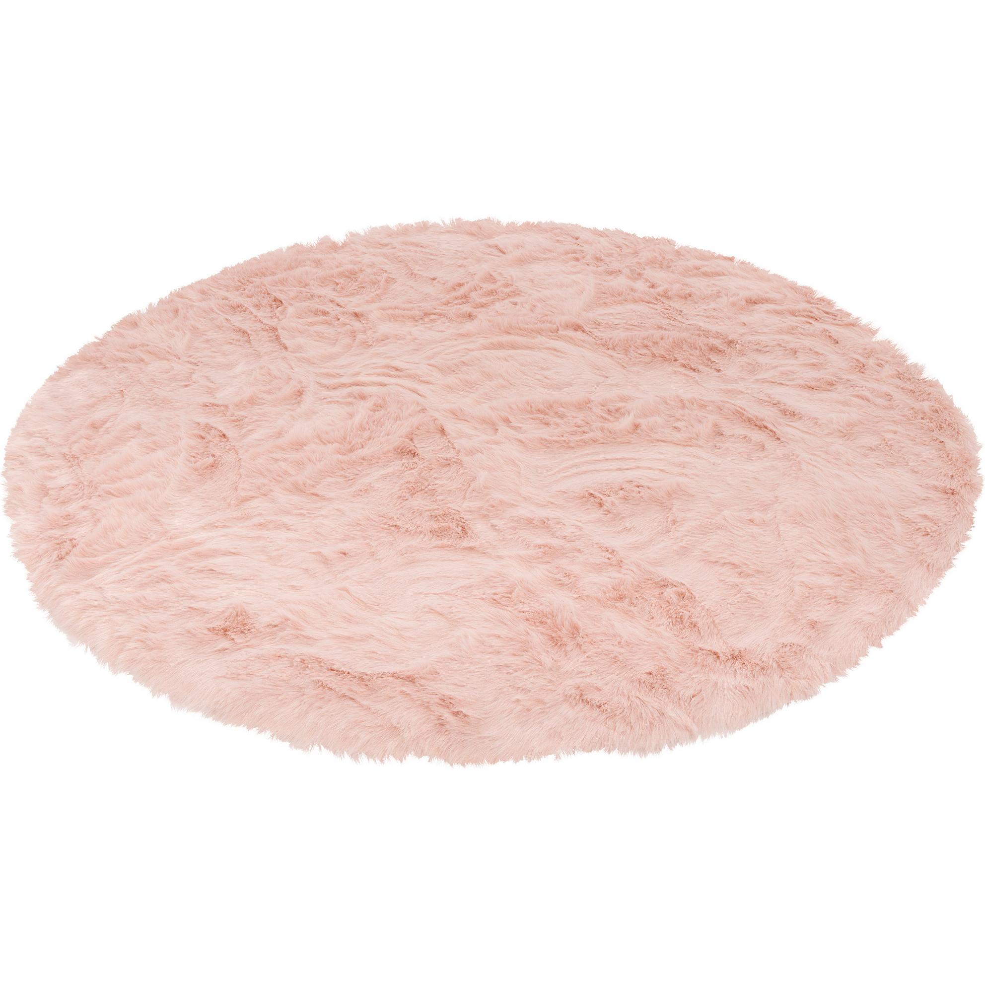 Pergamon, Teppich, Luxus Super Soft Fellteppich Aspen Rund Meliert (Ø 120 cm)