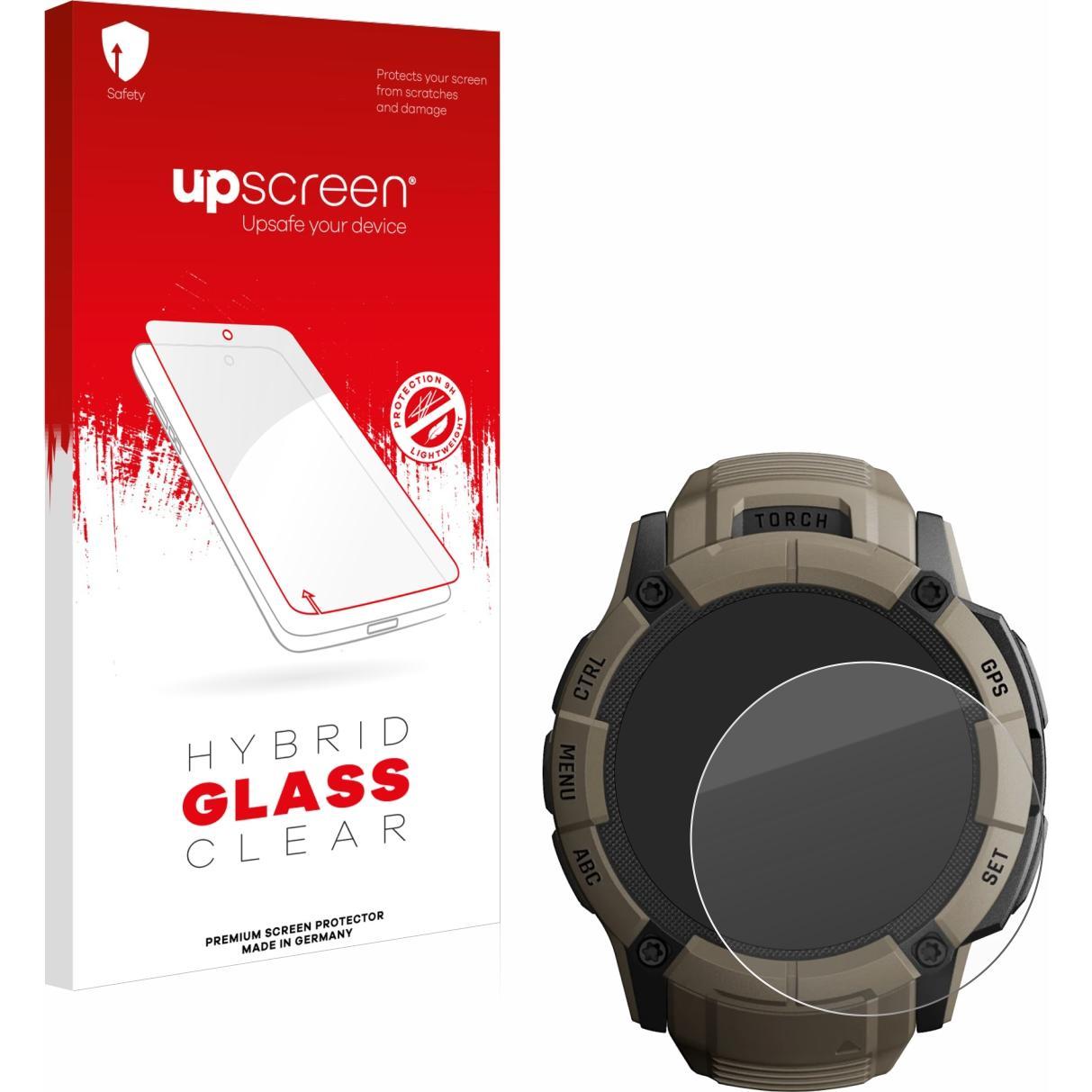 upscreen Schutzglas Schutzfolie Glas Folie Displayschutz klar, Smartwatch Schutzfolie, Transparent