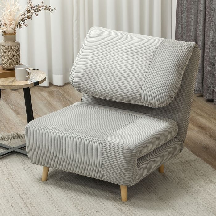 Produktbild Swisshandel24 2-in-1 Schlafsofa Schlafsessel Klappmatratze Gästebett Klappbett Grau