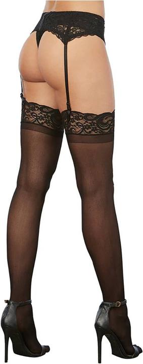 Actual product image Dreamgirl Sheer thigh highs w lace top - OS (One size)
