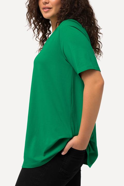 Actual product image Ulla Popken Essential Notch Neck Stretch Tee (60)