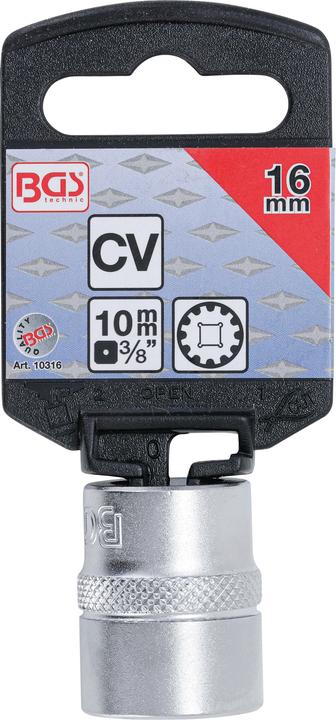 Produktbild BGS Steckschlüssel-Einsatz Gear Lock Antrieb Innenvierkant 10 mm (3/8") SW 16 mm (16 mm)