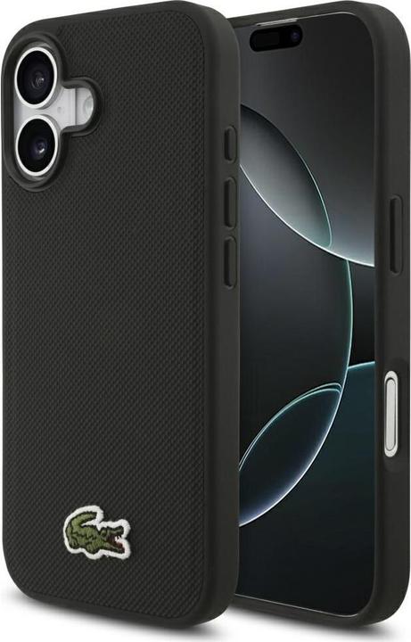 Productafbeelding Lacoste - Hardcase Iconic Petit Pique MagSafe (LCHMP17SPVCK) - iPhone 17 - Black (Apple iPhone 17)
