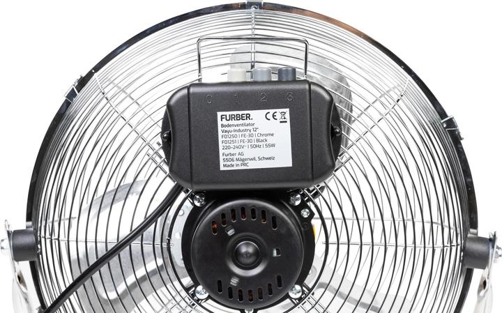 Image du produit Furber Ventilateur de sol Vayu-Industry 12" Chrome (58 dB)