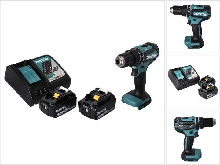 Image du produit Makita DHP 485 RM Batterie perceuse à percussion 18 V 50 Nm Brushless + 2x batterie 4.0 Ah + chargeur (Fonctionnement sur batterie)