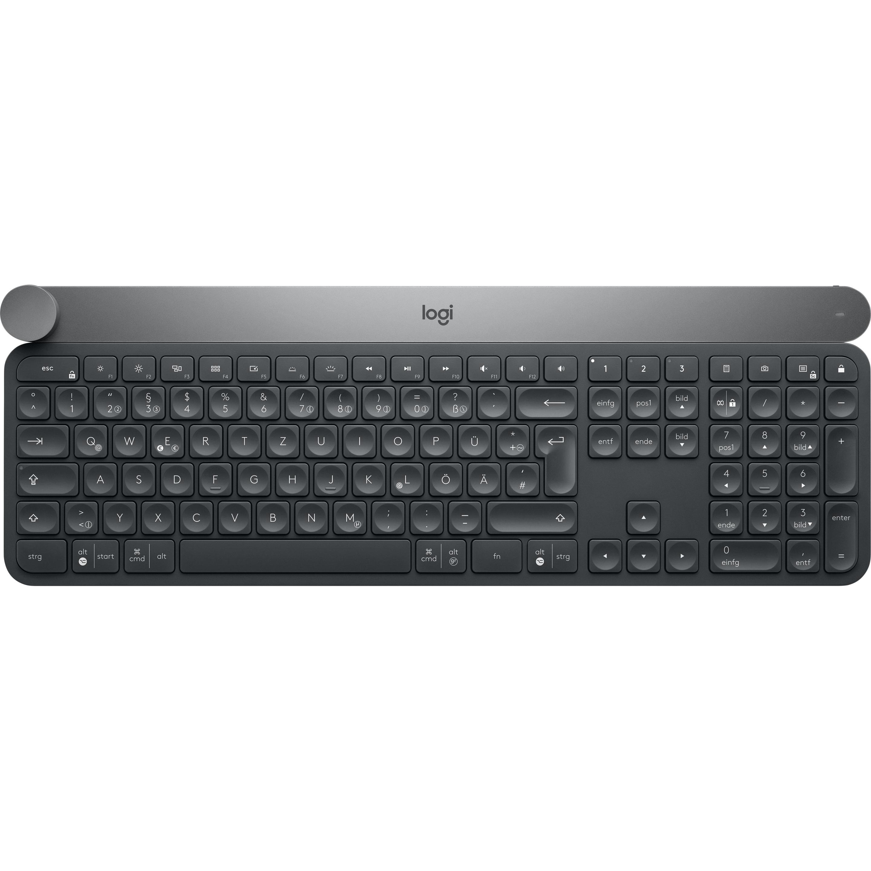 Logitech Craft (DE, Kabellos), Tastatur, Schwarz