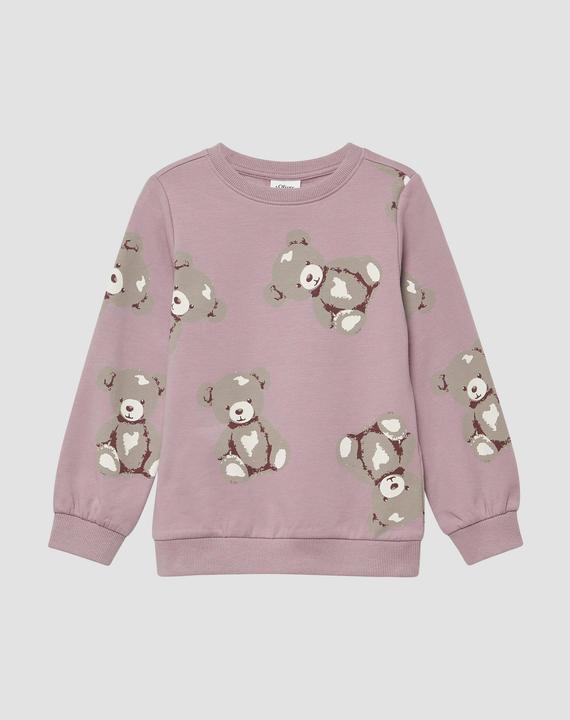 Produktbild s.Oliver Sweatshirt Kuscheliges Sweatshirt mit All-over-Print (140)