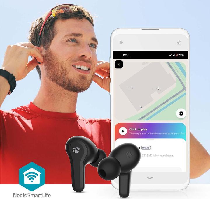 Produktbild Nedis Wireless Earphones - Black (ANC, 36 h, Kabellos)
