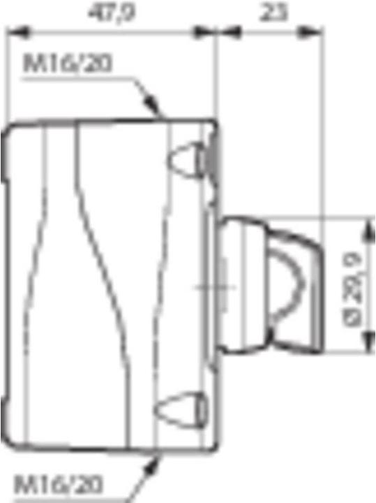Actual product image Baco Rotary switch housing with 22 mm front elements