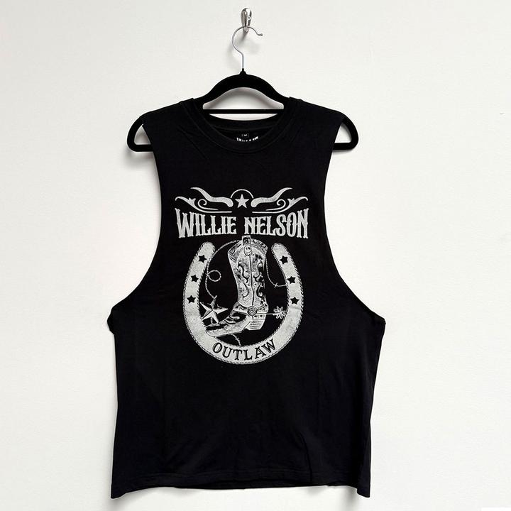 Actual product image Willie Nelson Outlaw (Black) Vest (M)