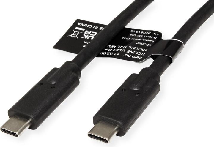 Produktbild Roline USB C – USB C (0.50 m, USB 4.0, 100 W)