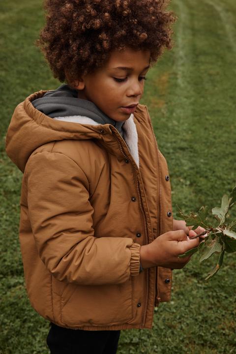 Produktbild Vertbaudet Jungen Winterjacke mit Kapuze und Webpelzfutter, Recycling-Polyester (158, 164)