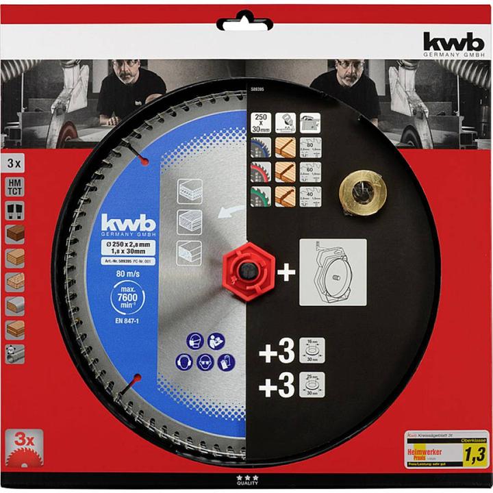 Immagine prodotto kwb 587895 Set di lame circolari 210 x 30 mm 1 pz.