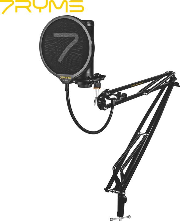 Actual product image 7Ryms 360° Adjustable Microphone Pop Filter with Dual-layer Mask Shield