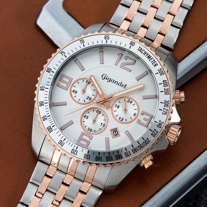 Produktbild Gigandet Analoge Chronographenuhr mit Tachymeter und 100 m Wasserdichtigkeit (Analoguhr, Chronograph)
