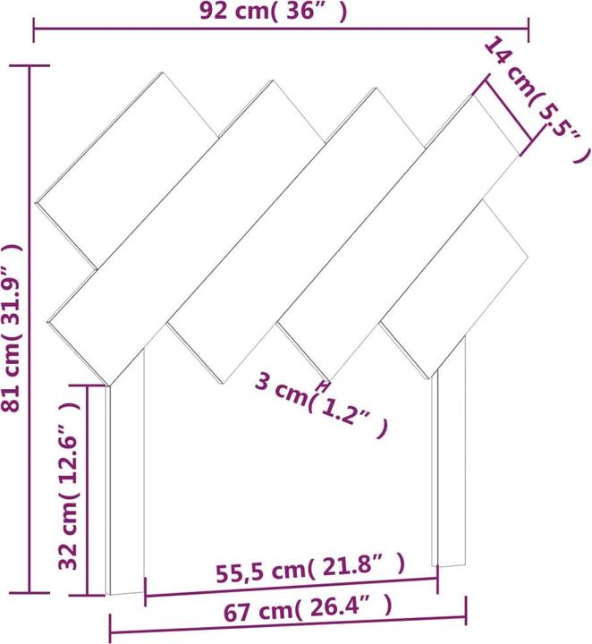 Actual product image VidaXL Ute (92 x 3 x 81 cm)