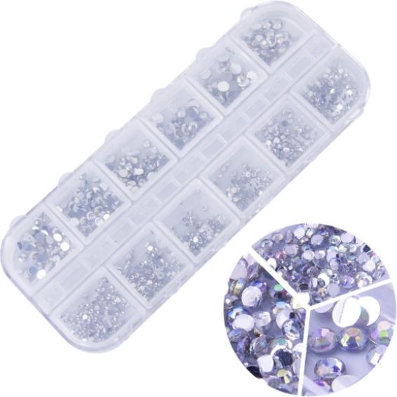 Nagellack24 Strasssteine Set Silber (Silber)