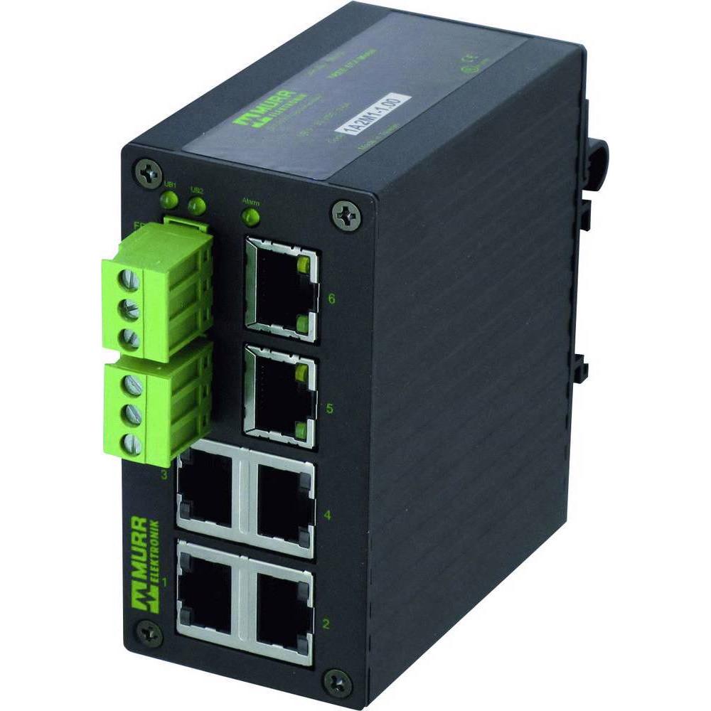 Murr Elektronik Netzwerk Switch RJ45 Murrelektronik TREE (6 Ports), Netzwerk Switch, Schwarz