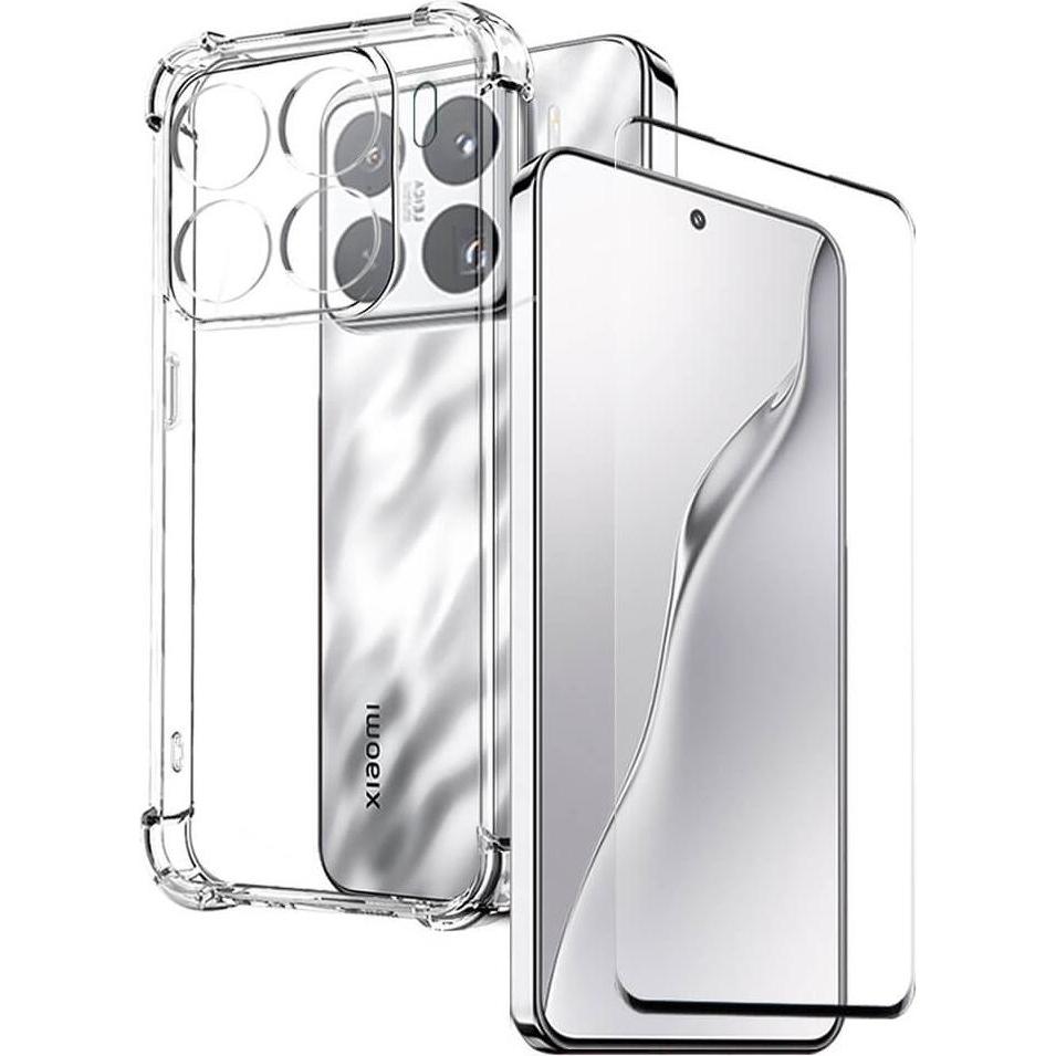 Northjo Xiaomi 15 Pro - Set Handyhülle und Panzerglas (Xiaomi 15 Pro), Cover smartphone, Trasparente