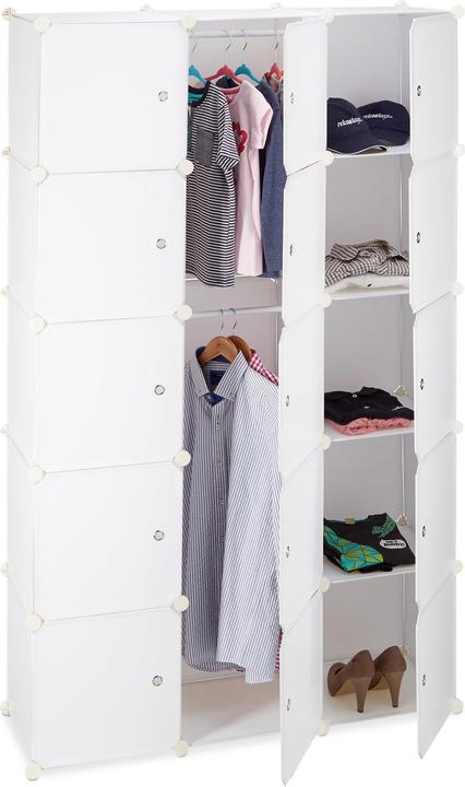 Relaxdays Garde-robe système modulable 11 cubes (110 x 37 x 181 cm)