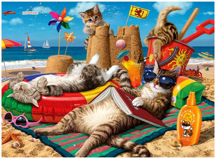 Actual product image Anatolian 3322 puzzle 260 pcs. XL Cats on the beach (260 pieces)