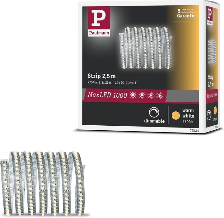 Image du produit Paulmann MaxLED 1000 Stripe (Blanc chaud, 250 cm, Intérieur)