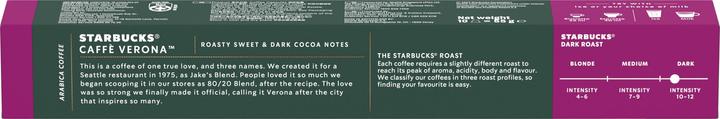 Actual product image Starbucks Caffè Verona by Nespresso Dark Roasts (10 x Port.)