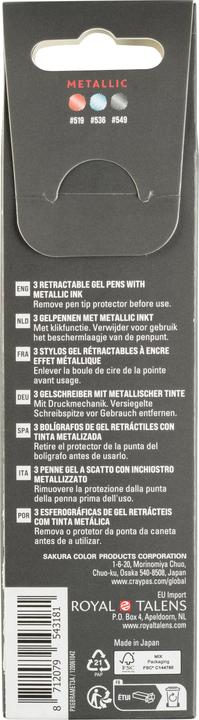 Immagine prodotto Sakura Roller Gelly Clicker (Blu, Metallico, Nero, Rosso, 3x)