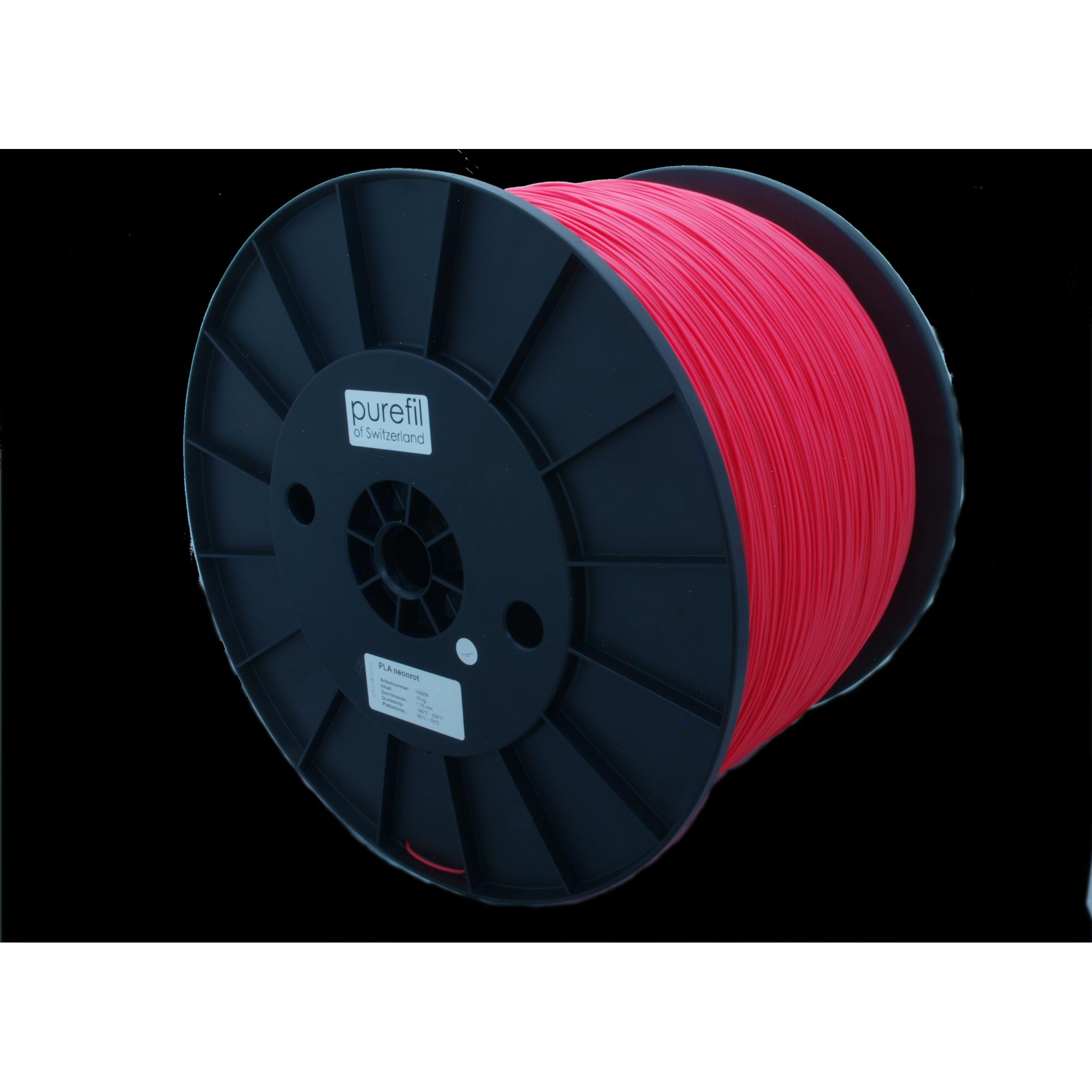 Purefil Filament (PLA, 1.75 mm, 10000 g, Rot), 3D Filament, Rot