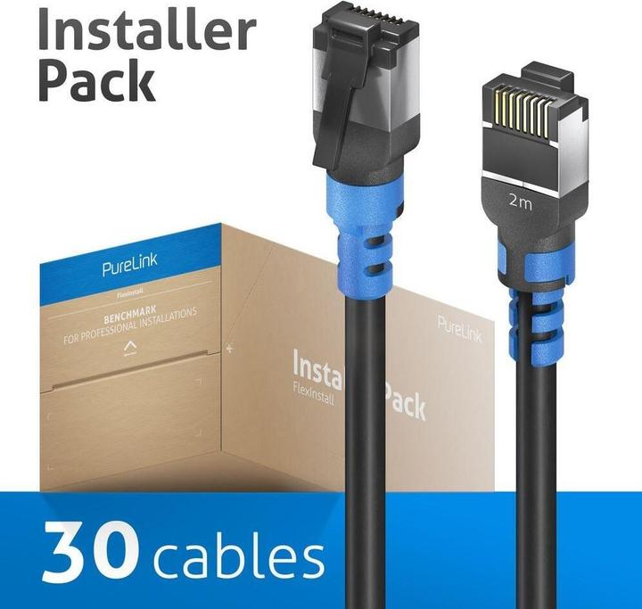 Produktbild Purelink FlexInstall Patchkabel Cat.6A S/FTP 2.00m - Installer Pack 20 stk. (S/FTP, CAT6a, 2 m)