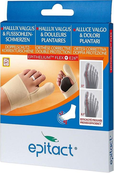 Image du produit Epitact Attelle de correction à double protection Hallux Valgus et douleur plantaire Taille L droite (L)