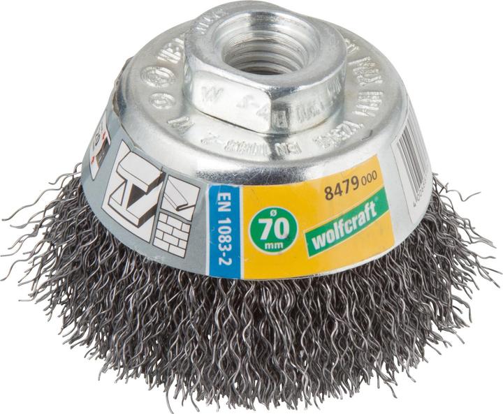 Actual product image wolfcraft wolfcraft 1 steel wire cup brush WS M14 ø100mm (P100)